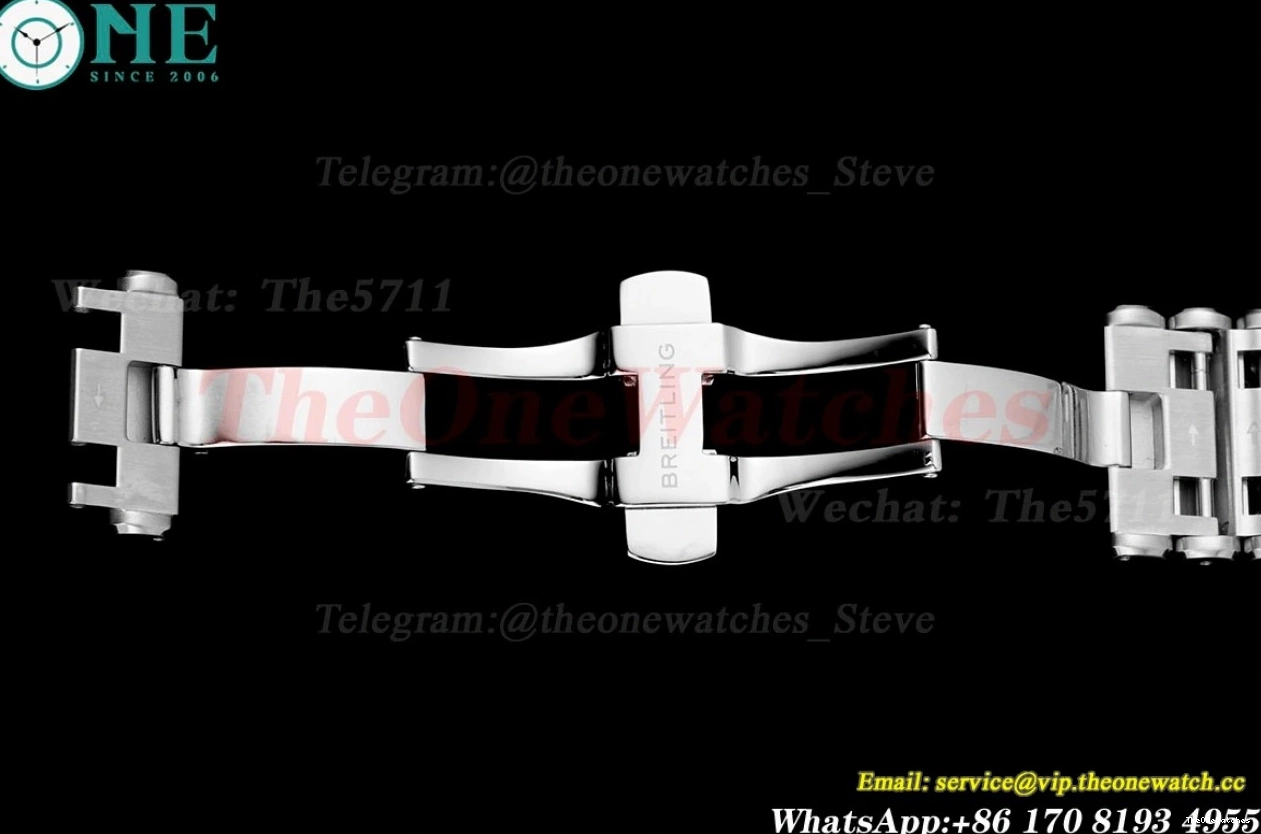 SS Stk 42MM SS Chronomat A7750 TF Green B01 0129